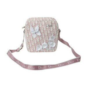 Christian Dior shoulder bag Trotter pink rhinestones